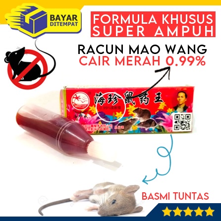 Racun Tikus Mao Wang Cair MERAH 0.99% Maowang Dosis Tinggi