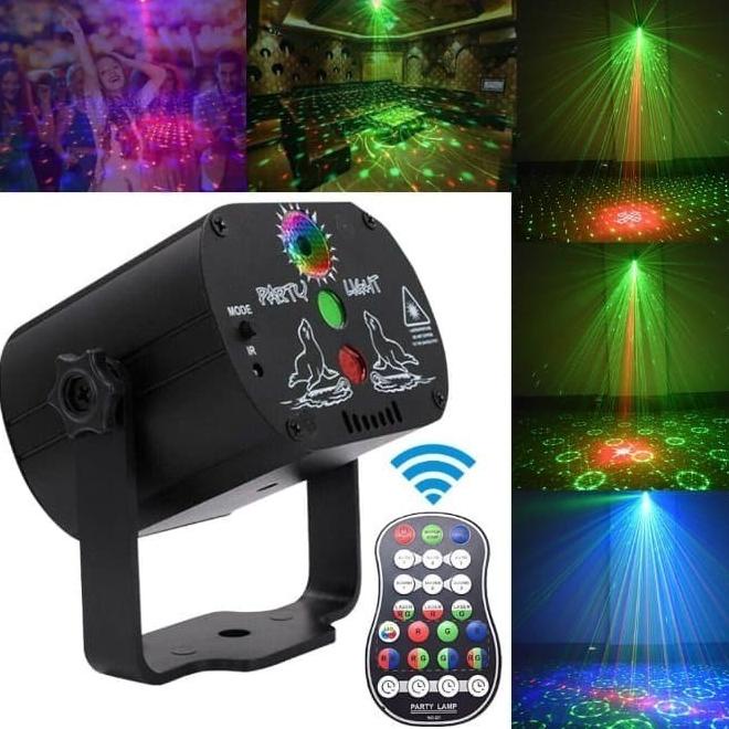 LASER PROYEKTOR DISCO PARTY CLUB DJLIGHT 60 MINI LED RGB / LAMPU DISKO [COD]