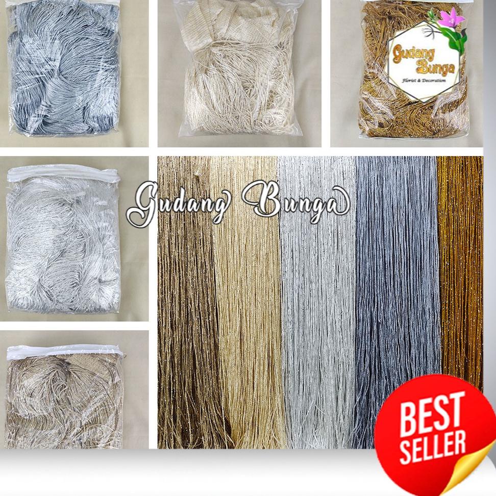 MENARIK TIRAI BENANG GLITER 3X3 /TIRAI DEKOR/TIRAI GORDEN/ TIRAI HIAS