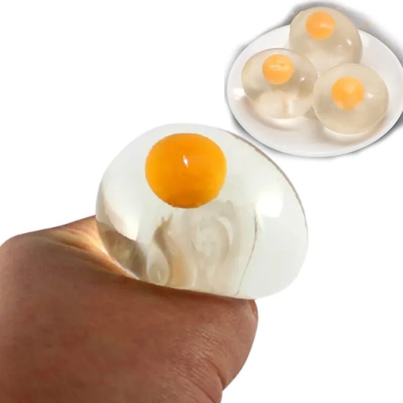 hokkiterus21 Mainan telur bening banting lempar pencet squishy telur anti stress ball toys