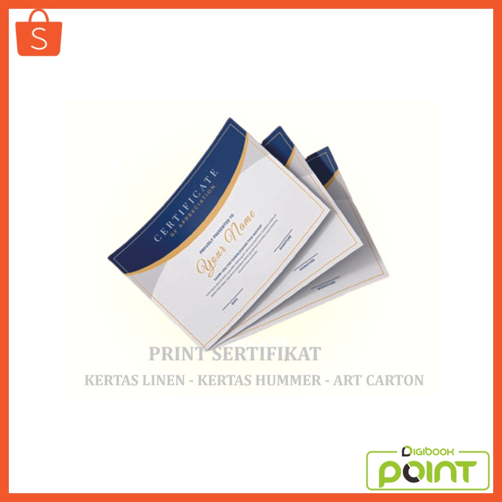 

Print Sertifikat A4 - Cetak Piagam A4 Custom Full Colour