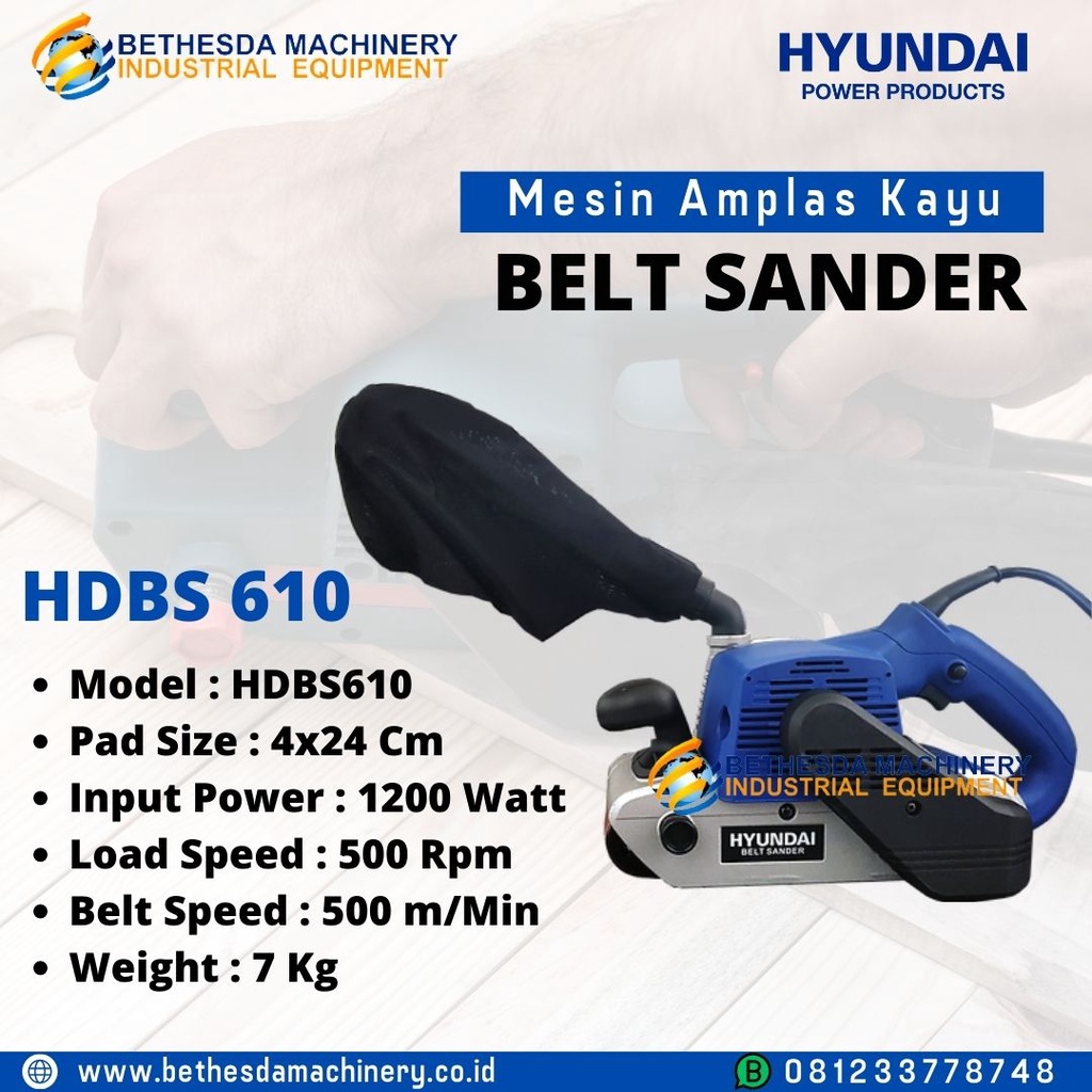 Mesin Belt Sander / Mesin Amplas Listrik HDBS 610 1200 Watt 220 V