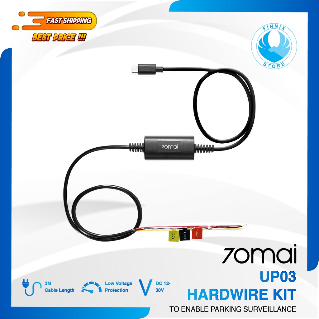 70mai Dash cam Hardwire Kit UP03 - Untuk Parking Monitor Dash Cam