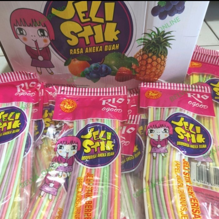 

Permen Jelly Stick 50 pcs / Aneka Rasa Buah / Permen Jadul - Stik panjang 50