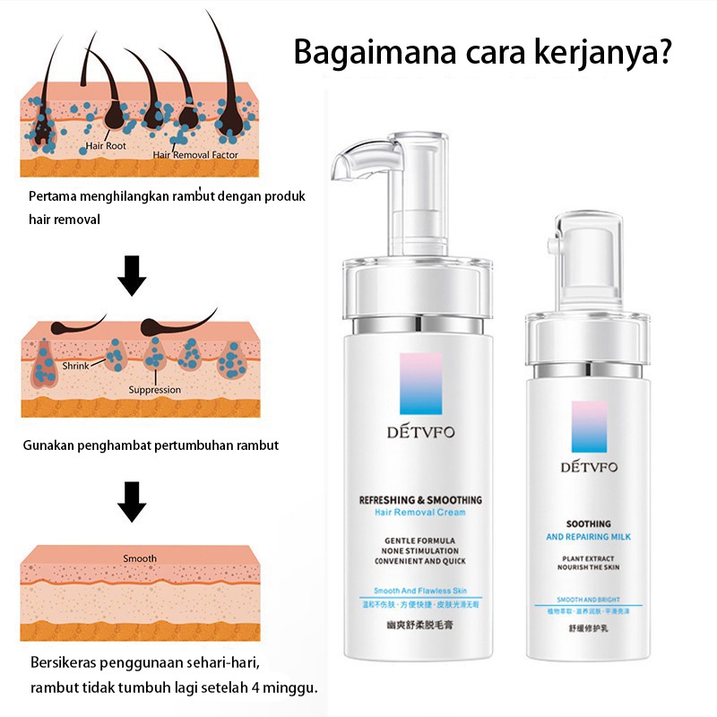 krim penghilang rambut semprotan penghilang rambut penghilang rambut krim penghilang bulu ketiak krim penghilang bulu kaki krim obat perontok bulu kemaluan Semi permanen Unisex Tersedia untuk ibu hamil Aman Ringan dan tidak menyebabkan iritasi