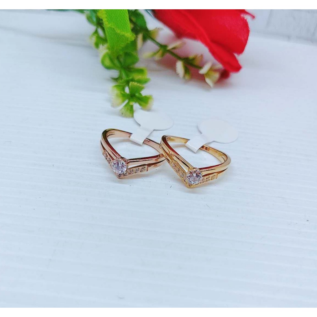 Cincin Titanium Permata Perhiasan Fashion P39/P40