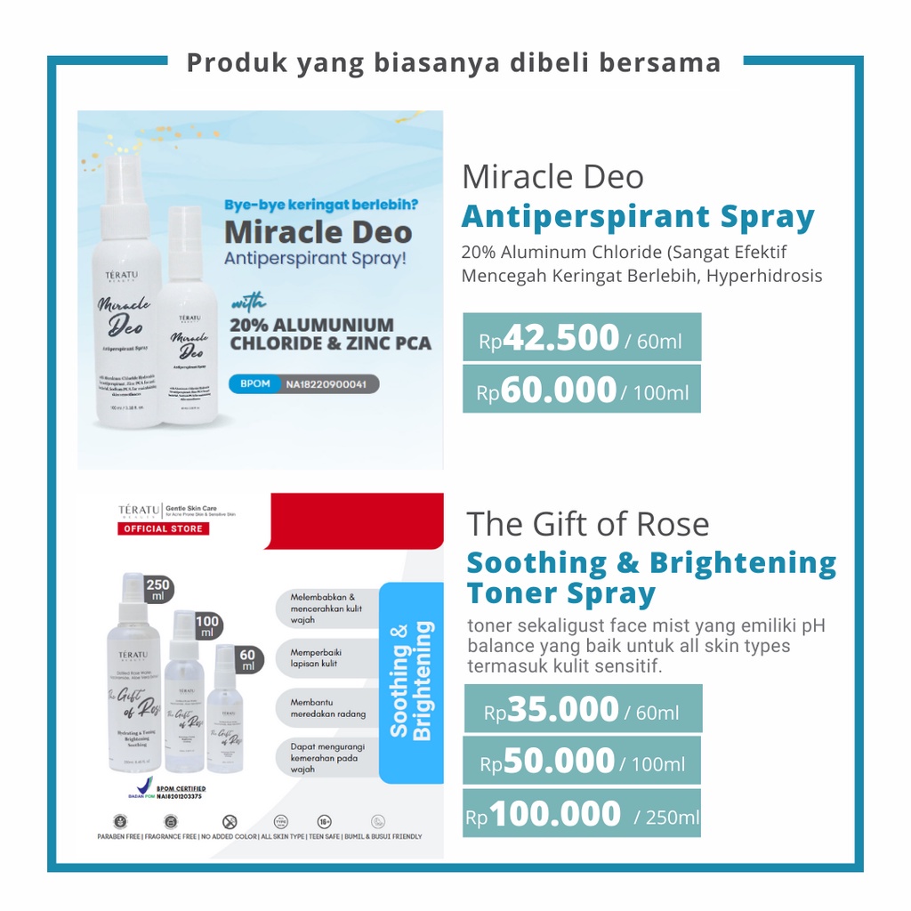 ⭐BAGUS⭐ TERATU BEAUTY Miracle Deo 100ml | 60ml | Deodorant Spray