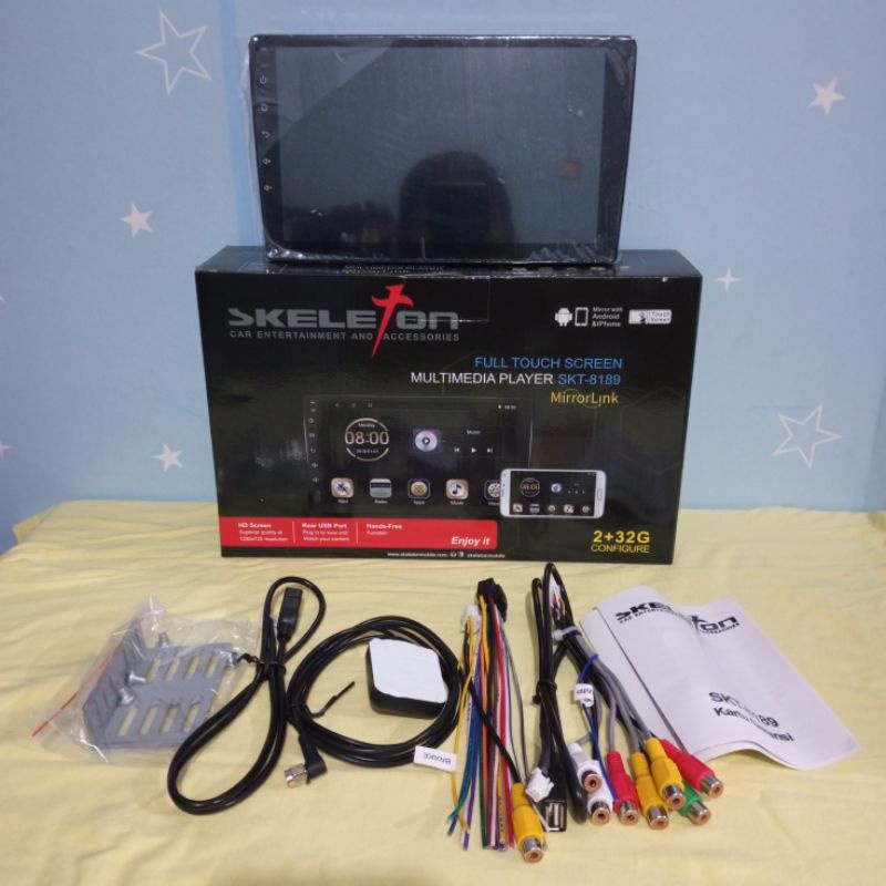 Head Unit Android Skeleton Ram 2/32GB 9 inch