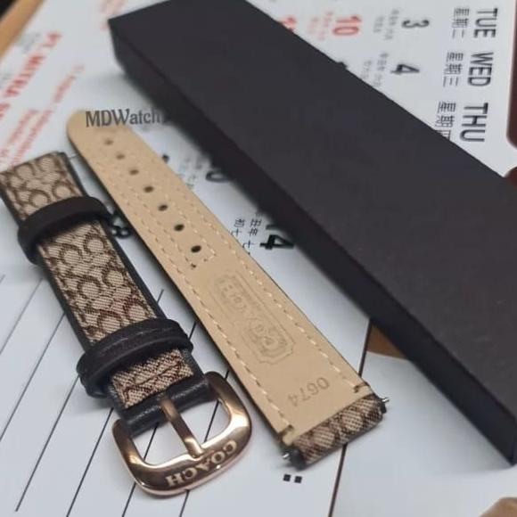 PROMO Strap Coach Jam Tangan Kulit Leather Genuine 15MM