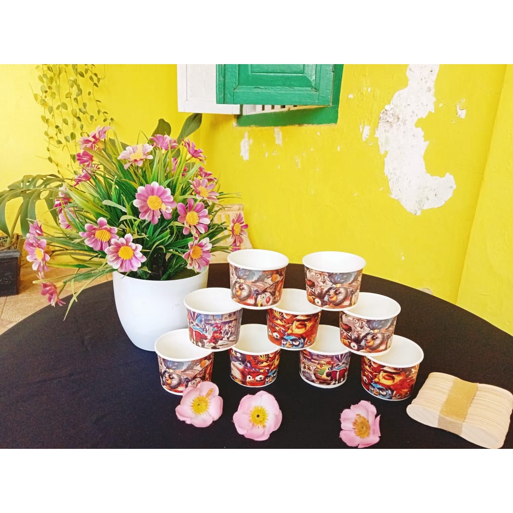 TERLARIS paper cup es cream/ paper cup es 100ml/ paper cup es cream motif