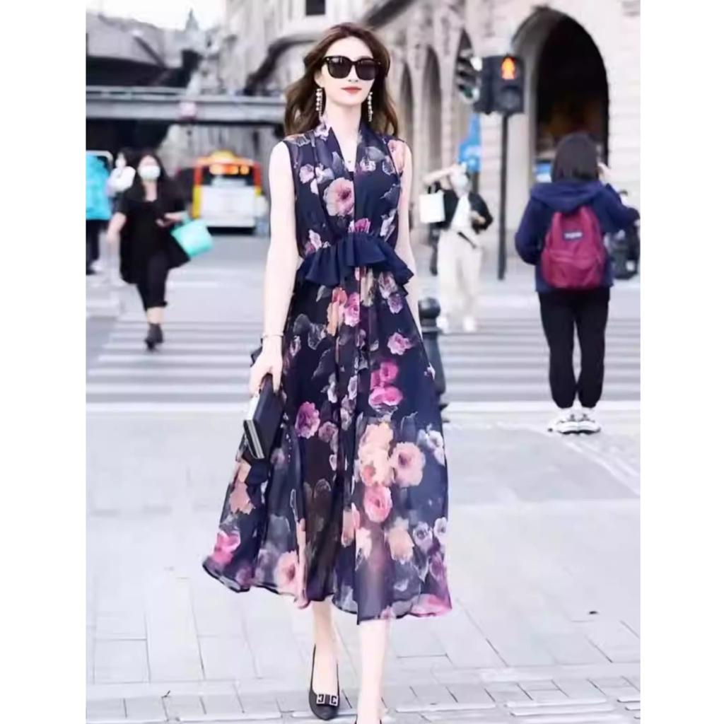 GROSIR FASHION 12511 yelena raffled dress FASHION WANITA three m threem 3m 3ms TM