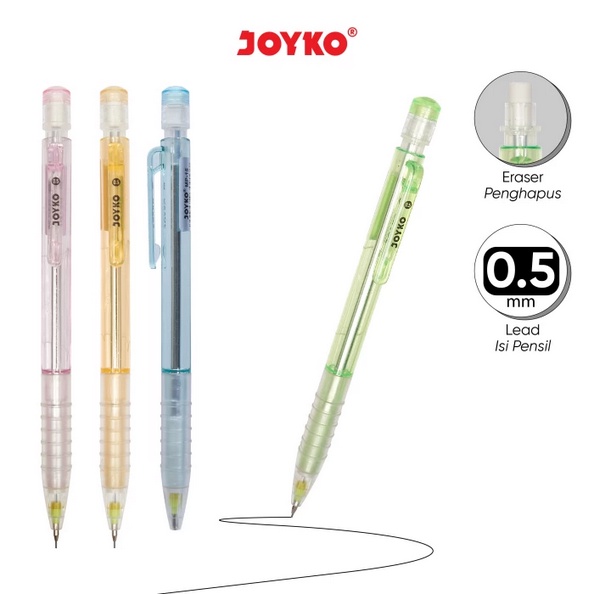

Mechanical Pencil / Pensil Mekanik Joyko MP-15 / Dengan Isi Pensil 0.5 mm