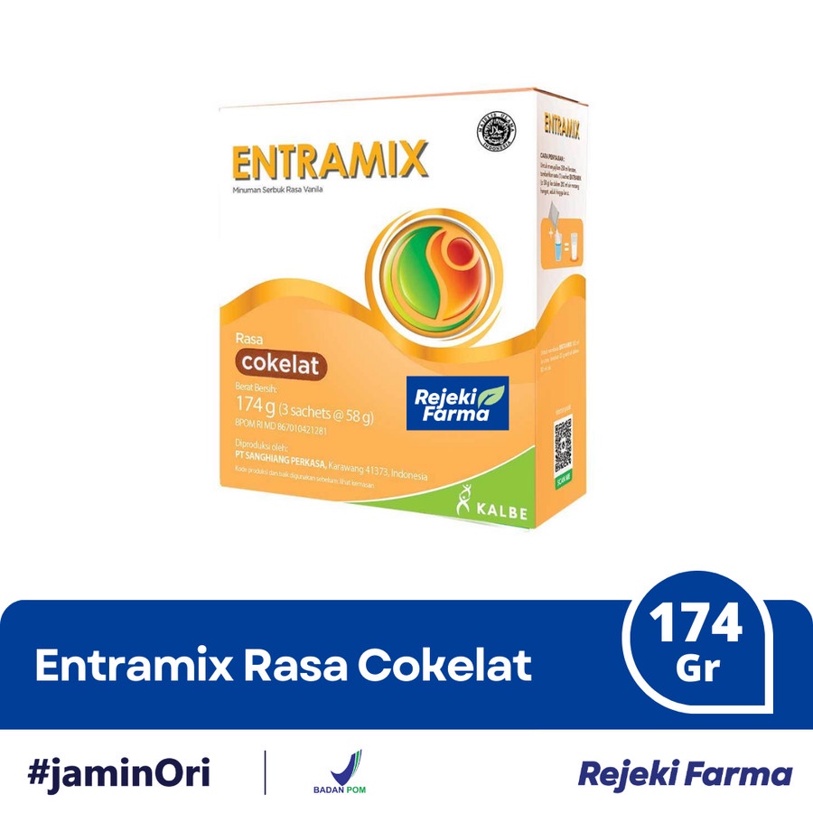 

Entramix Rasa Cokelat 174g - Entra Mix Serbuk Susu Coklat Chocolate