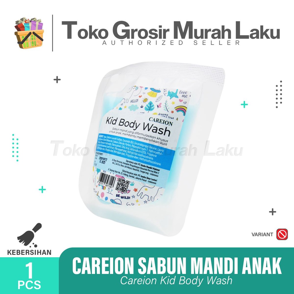 CAREION KIDS BODY WASH - SABUN MANDI ANAK CAREION POUCH  ISI 100 ML