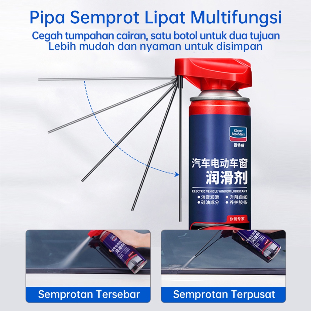 GLODWAY Electric vehicle window lubricant Pelumas Multifungsi / Pelumas Rantai Motor / Pelumas Jendela Mobil / Perawtan Strip Kaca / Pelumas Anti Karat / Silicon Oil