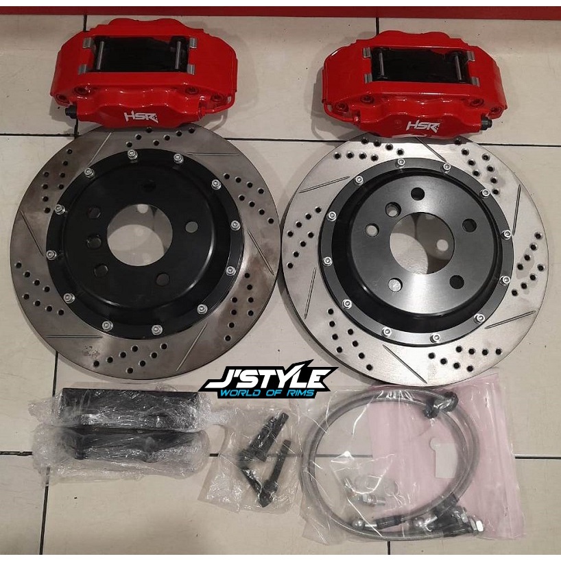 BBK REAR BMW E46 4 PISTON 330X24 CALIPER RED HSR