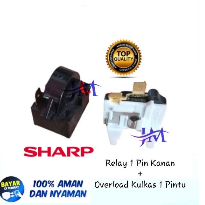 Promo Relay 1 Pin Kanan + Ptc Overload Kulkas Sharp 1 Pintu