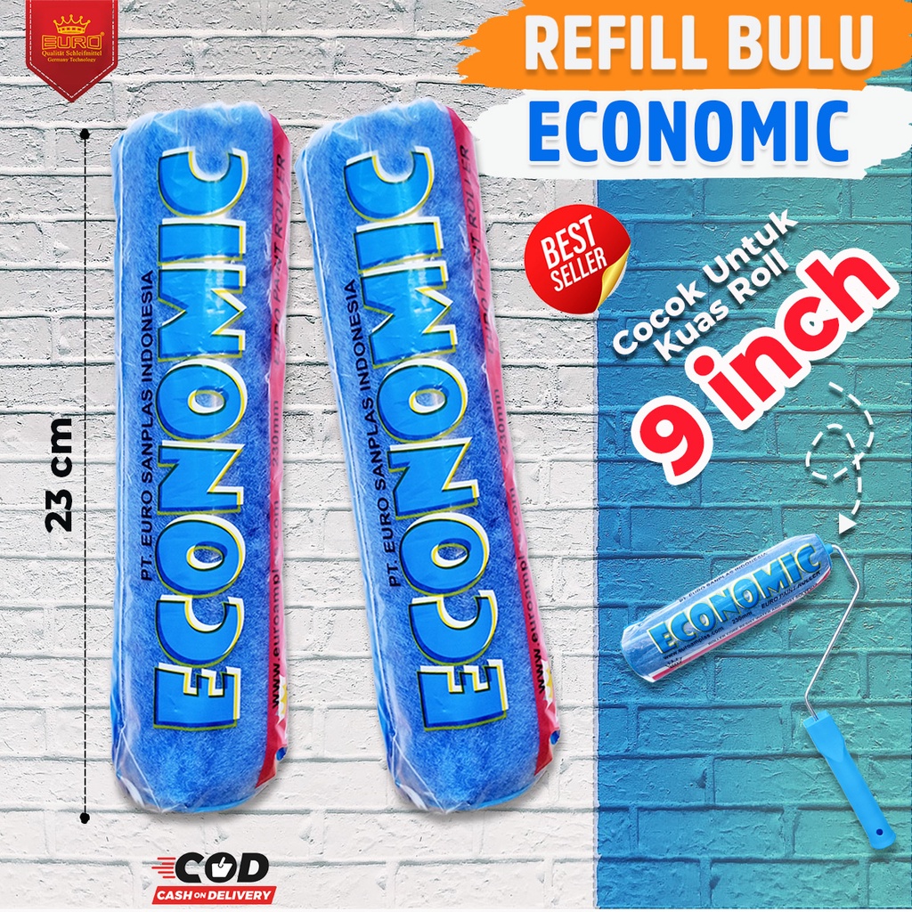 BULU KUAS ROLL / PAINT ROLLER REFIIL CAT TEMBOK ECONOMIC 9 INCH | ECONOMIC