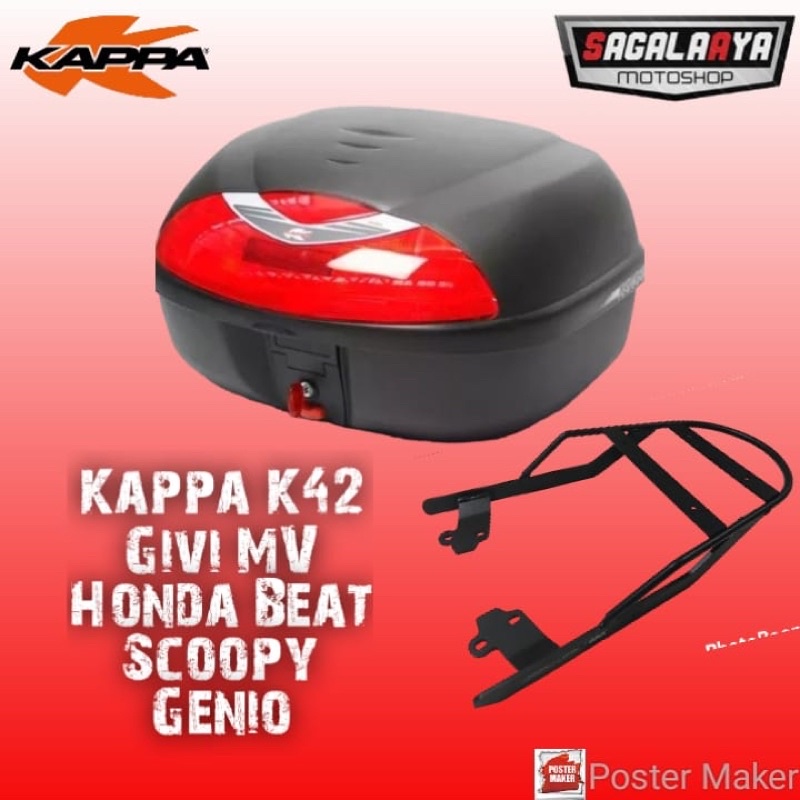 Box Kappa 42 K42 Bracket Top box Ori Givi MV Honda Beat Scoopy Genio