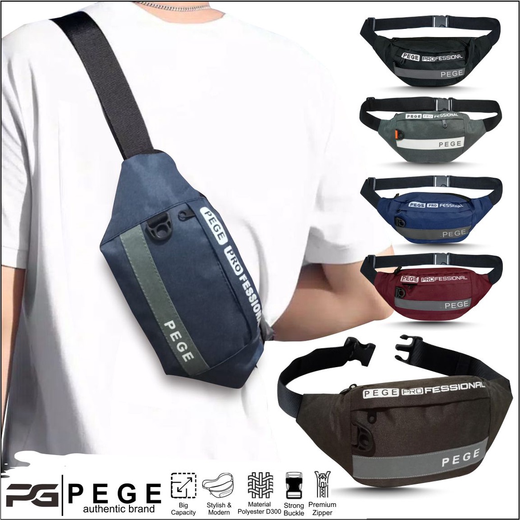 Selempang Waistbag Distro Pria Tas Pinggang Slingbag Model Kasual - PG Souyate