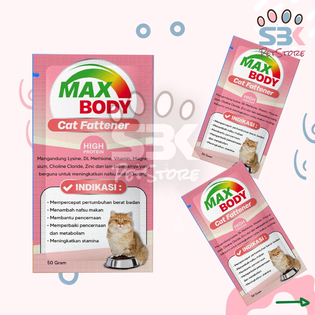 Max Body Penambah Berat Badan Kucing 50gr