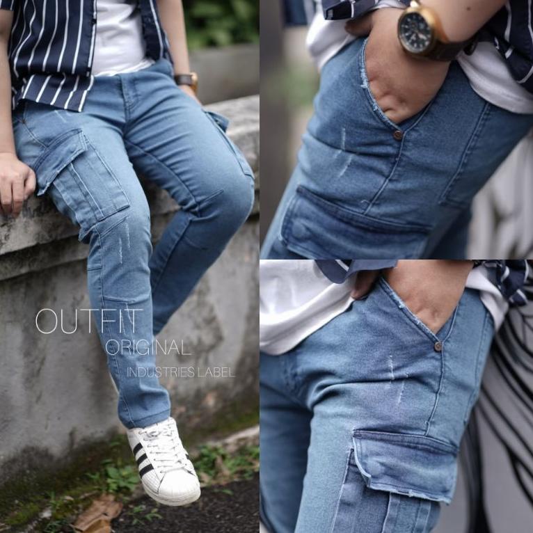 BOOMING CARGO JEANS | celana cargo jeans | cargo jeans pria | jeans cargo | celana cargo panjang | j