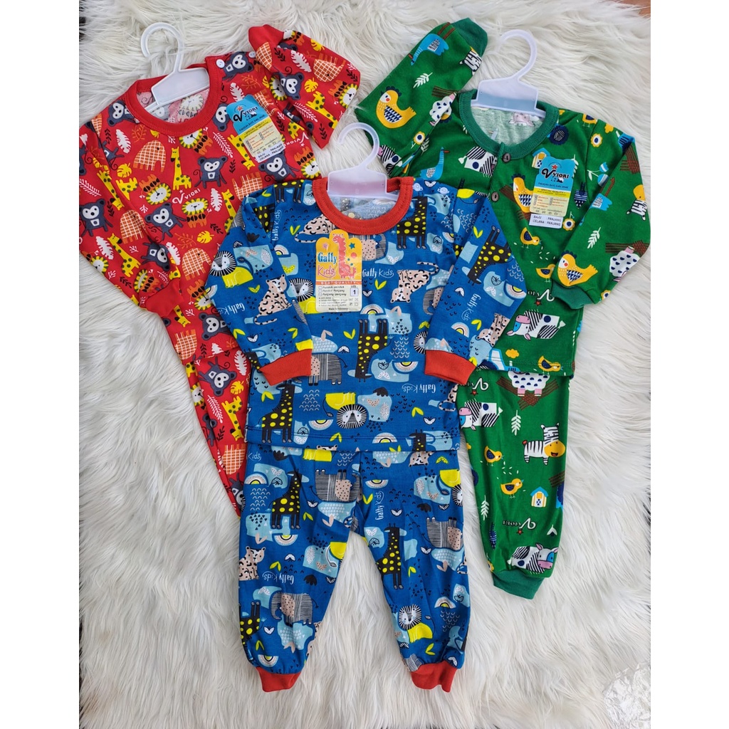 PAKETAN HEMAT (G) stelan baju bayi laki laki perempuan lucu murah PRINTING 3-18 bulan (3 pcs)