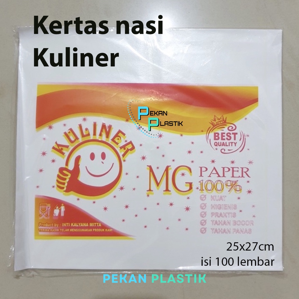 

100 lembar Kertas nasi KFC putih polos