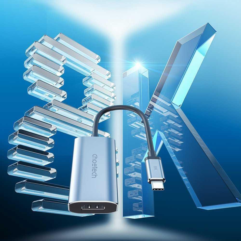 CHOETECH Kabel Adapter Converter USB Type C to HDMI 8K - HUB-H16 - Gray