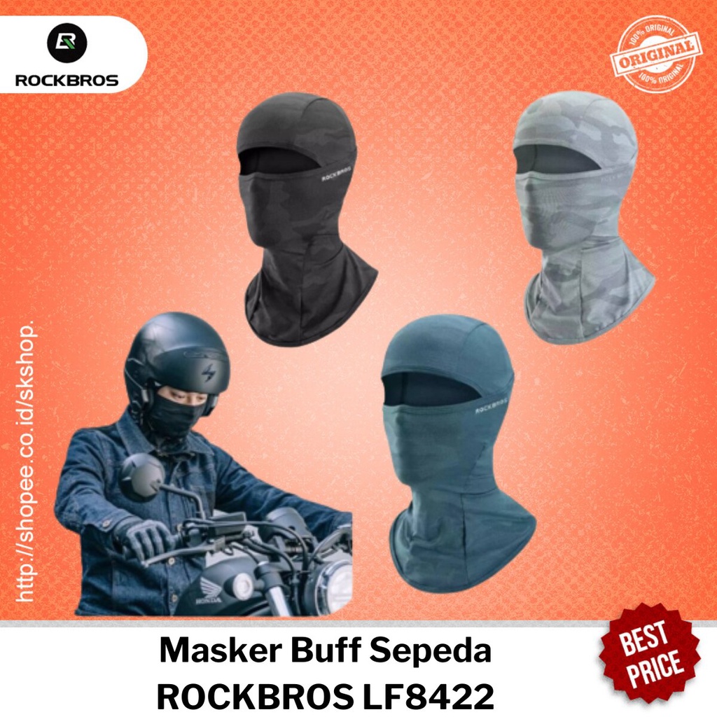 Masker Buff Olahraga Sepeda LF8422 Face Cover Mask Sport Cycling Bicycle Balaclava Winter Anti UV Qu