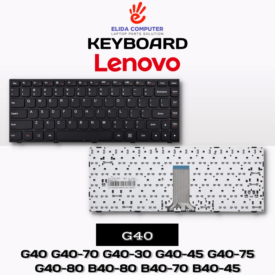 Keyboard Laptop Lenovo G40 G40-30 G40-45 G40-70 G40-80 Z40-70 Z40-75 Z41 G41