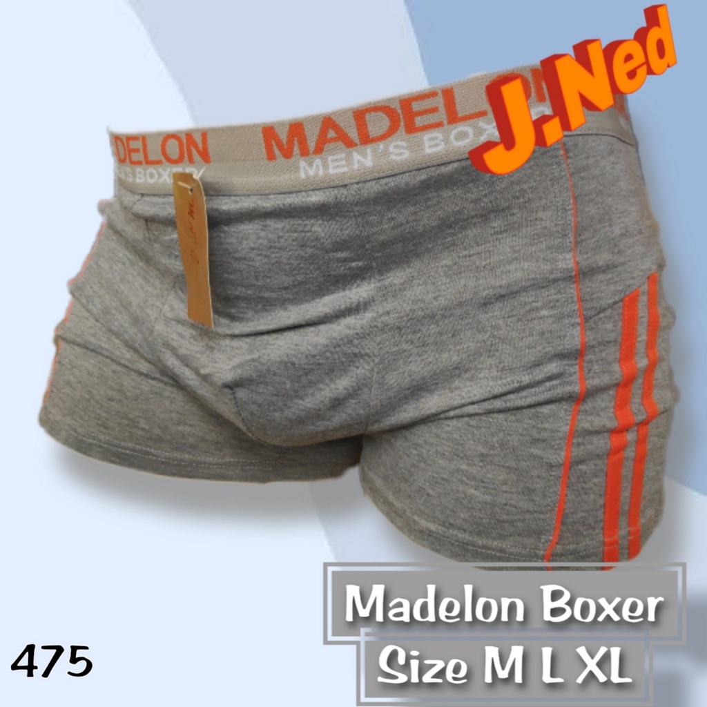 J475 Celana Dalam Pria Boxer Pria Madelon 9002 Warna  Mix Random