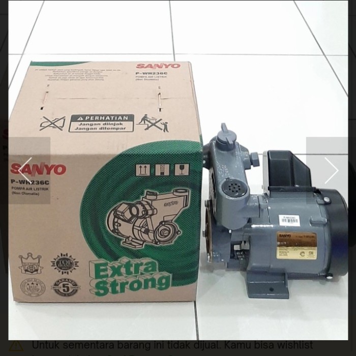 POMPA AIR SANYO 200WATT PWH236C (TIDAK OTOMATIS)