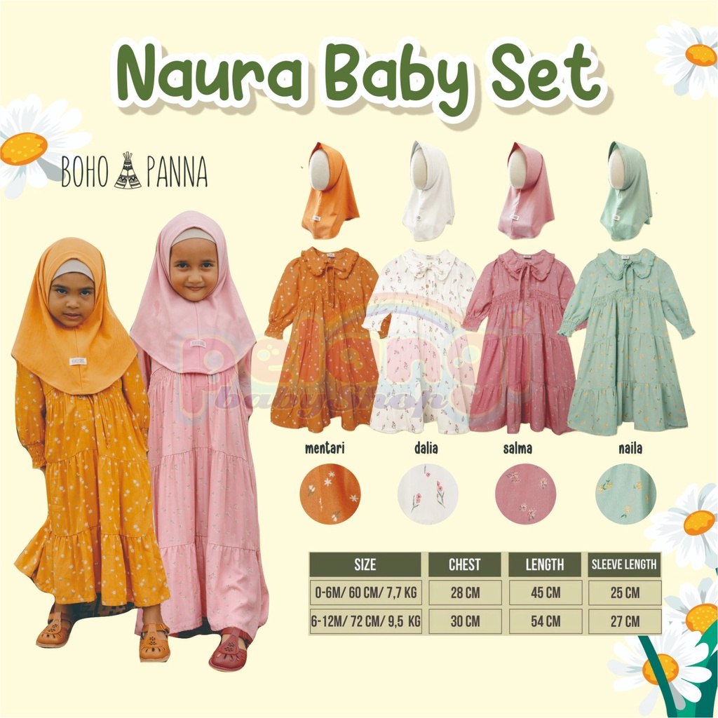 BOHOPANA | BOHO | BOHO PANNA NAURA KIDS &amp; BABY SET | SETELAN ANAK DAN BAYI | RAYA COLLECTION