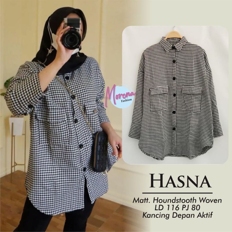 Baju Tunik Hasna Motif Kotak-kotak ld 116