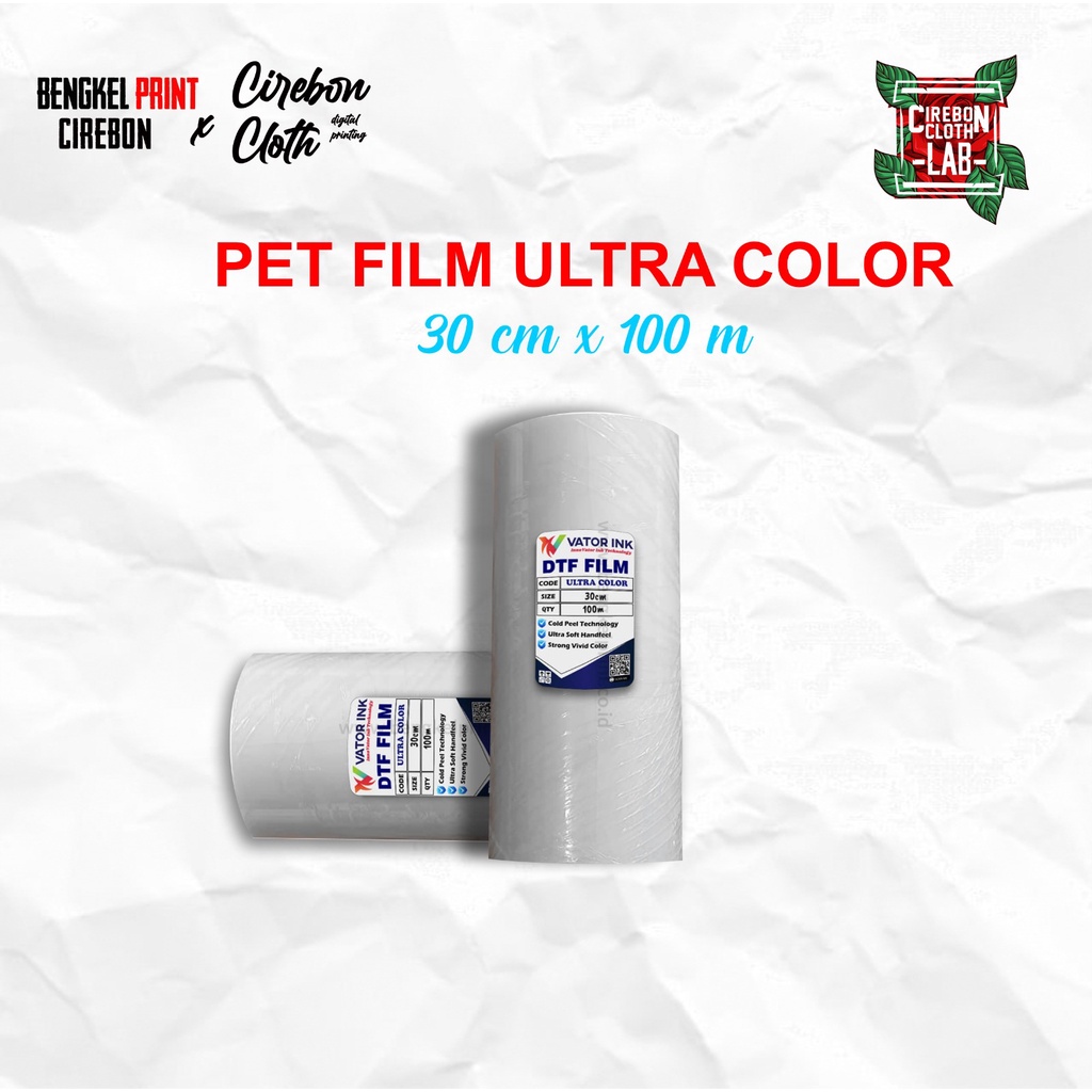 PET Film Khusus DTF Premium UNX Silver 33 cm x 100m