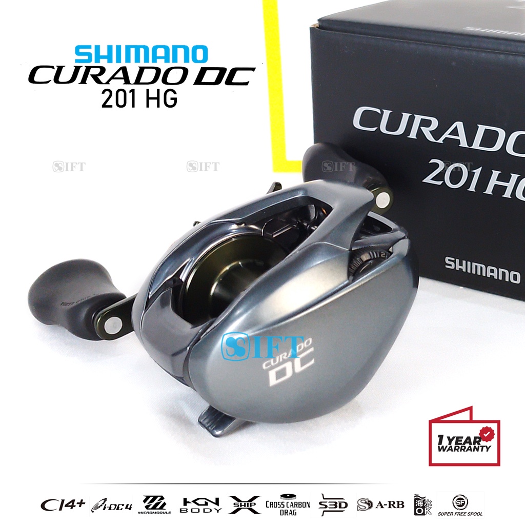 Reel BC SHIMANO CURADO DC 201 HG/XG Hagane Micromodule I-DC4 CI4+ Baitcasting Laut [22] Resmi
