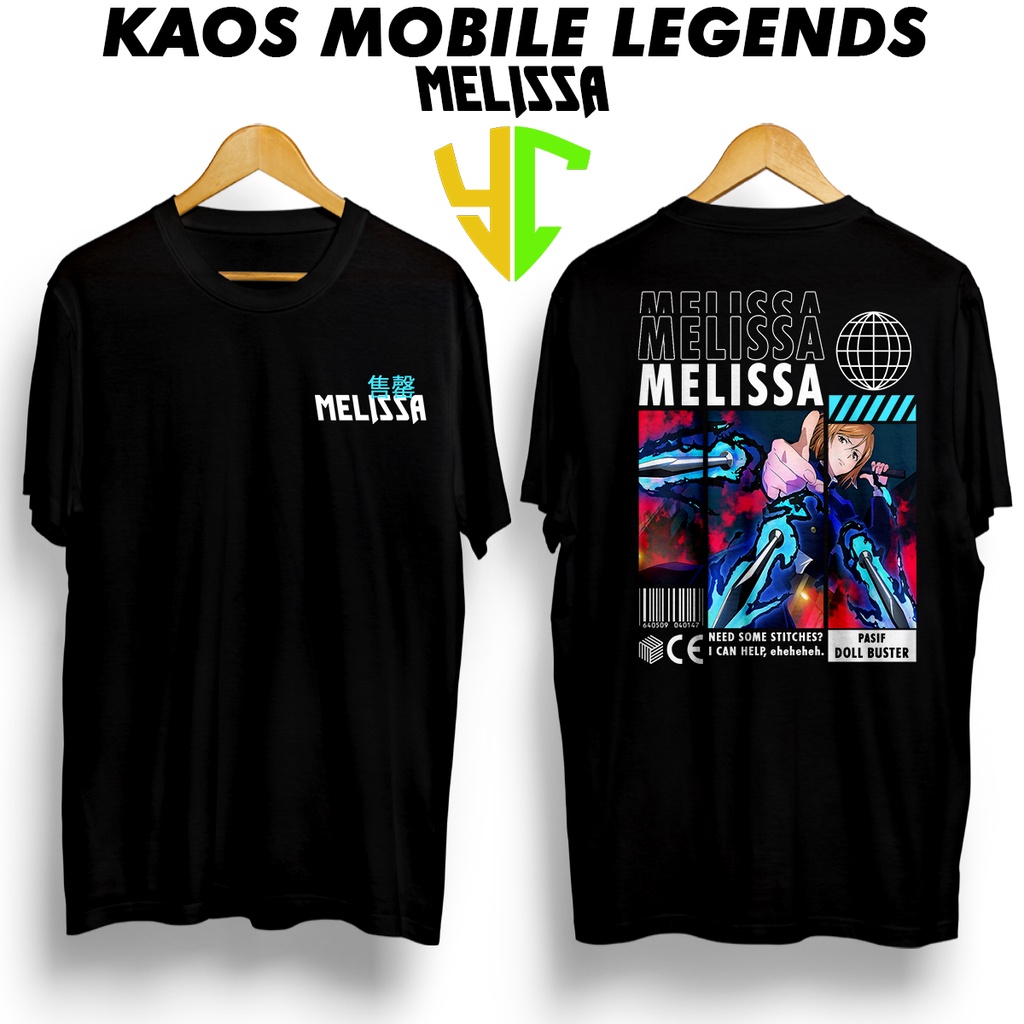 YC Kaos StreetWear Hero ML (MELISSA JUJUTSU) Bisa Request Hero, Kaos Pendek Pria Kaos Premium Kaso S