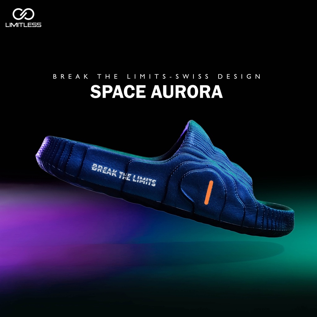 Sandal Pria Slide SPACE AURORA Terbaru 2023 Sendal Slip On Cowok Santai Premium Empuk Sandal Cowo Selop Anti Slip Ringan