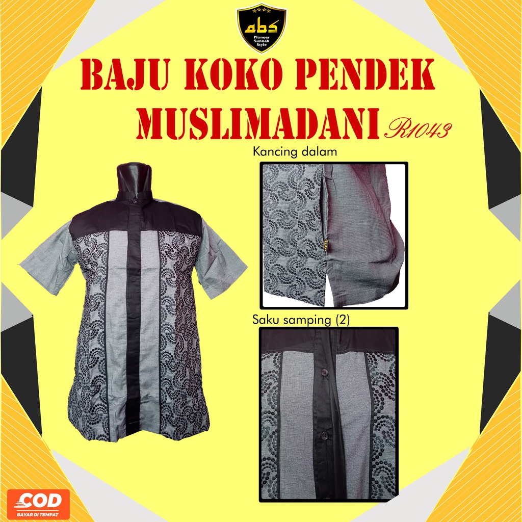 KOKO PENDEK MUSLIMADANI / KOKO MOTIF / KOKO MUSLIM /  BAJU MUSLIM  / KOKO BORDIR