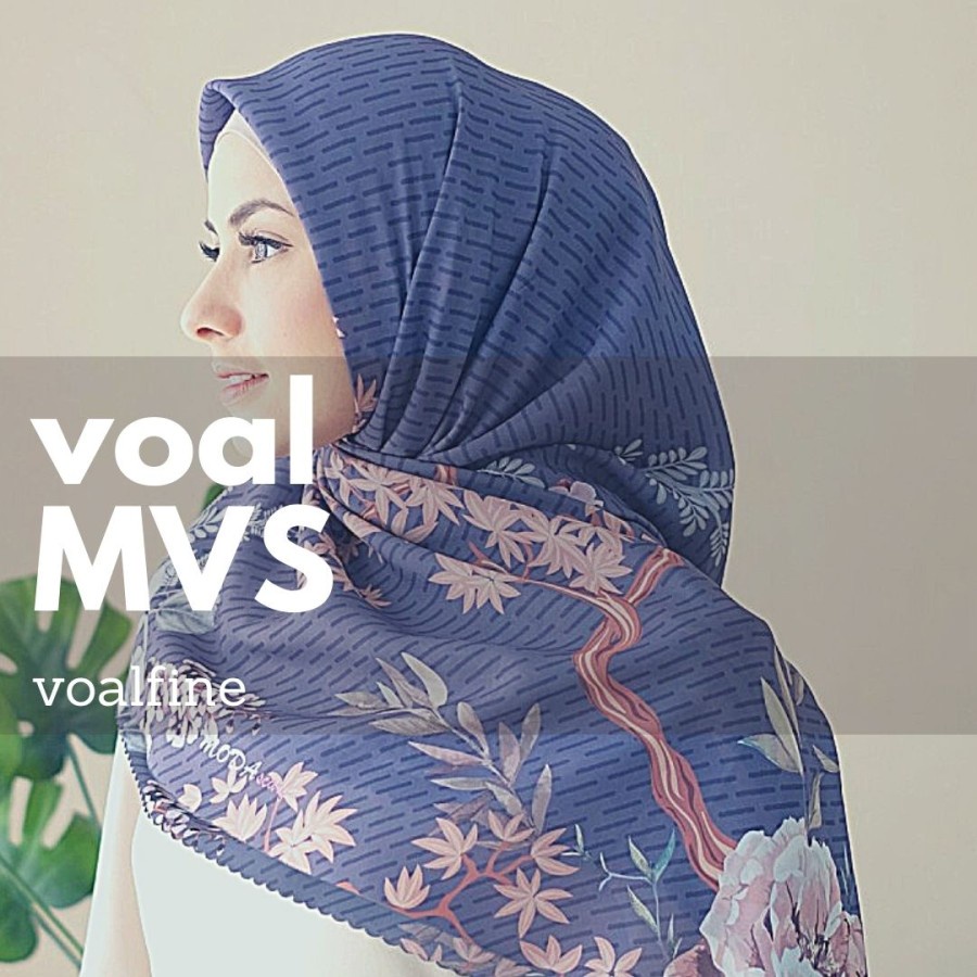 Hijab Voal Hycount Fine Digital Print Jasa dan Kain uk. 145*145
