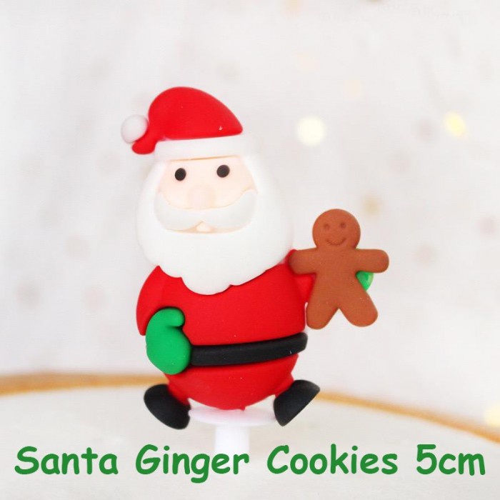 Hiasan Kue Natal Santa Snowman Cake Topper Christmas Pohon Natal Xmas Decoration Christmas Tree Wreath Mistletoe Pudding Cupcake Hiasan Pita Babymaniashop