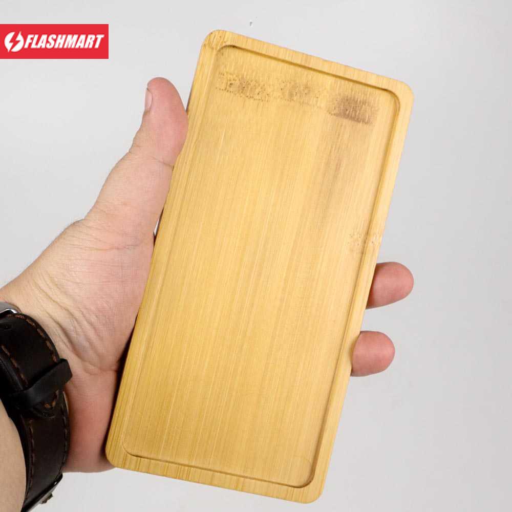 Flashmart Alas Tatakan Pot Tanaman Minimalism Bamboo Tray Persegi Panjang - EQF301