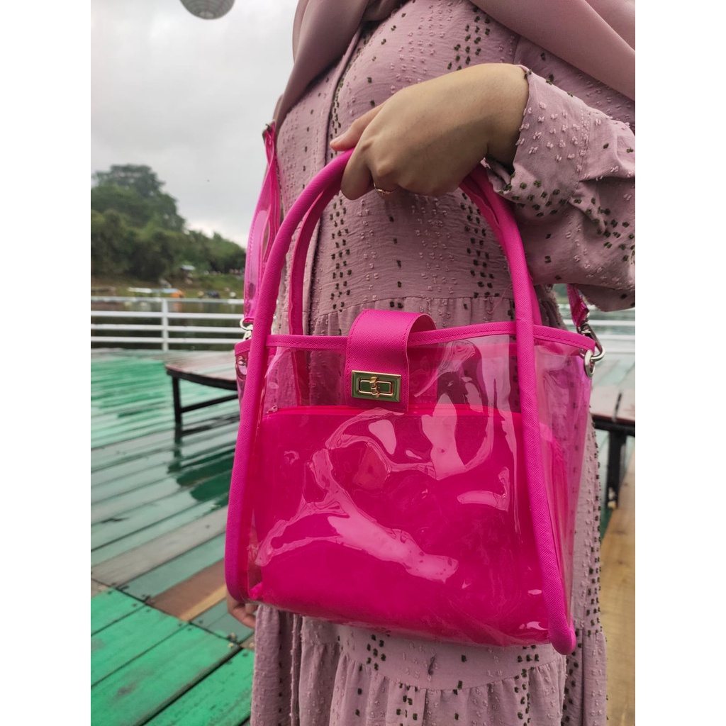 tas mika pvc amanda slingbag