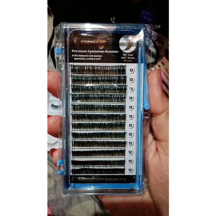 Eyelash Extension Bulumata RUSSIAN Mink Lashes Curly Best Quality Bahan Premium Lebih Lembut Halus