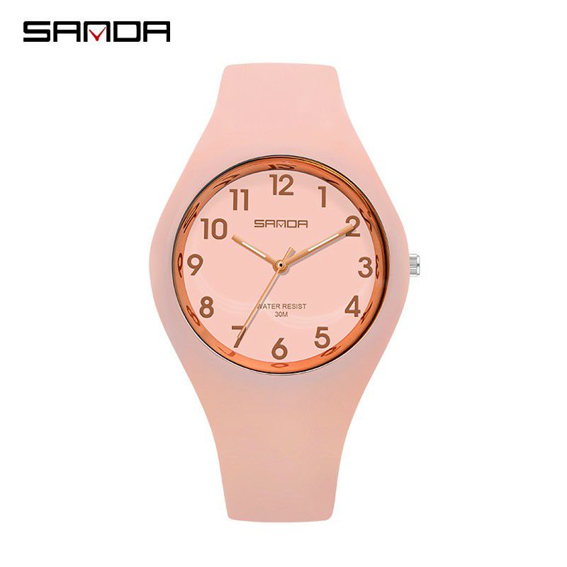 JAM TANGAN 8SANDA 6056 Jam Tangan Wanita Analog Jelly Series Tali Silicone