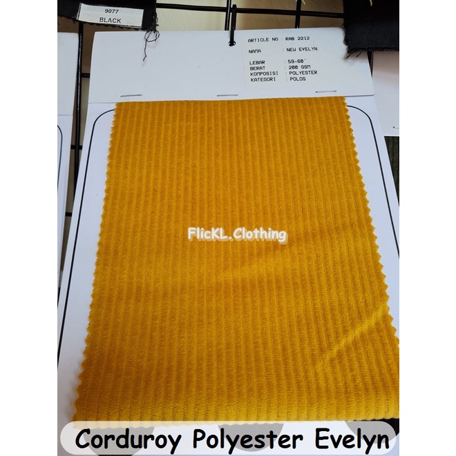 Kain Velvet Corduroy Evelyn Corduroy Develine Corduroy Little Corduroy Sueding Polyester Poly Serat Besar Wale 8 12 16 Rollan