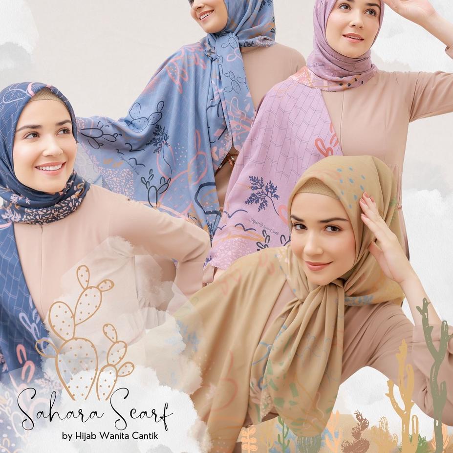 Hijabwanitacantik - Segiempat Sahara Scarf | Bahan Veta Voal Aromatic