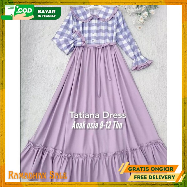 Baju Dress Syar'I Ansk Pesta Cantik Perempuan Model Maxi Dres Remaja Motif Dreas Gaun Syari Lebaran 