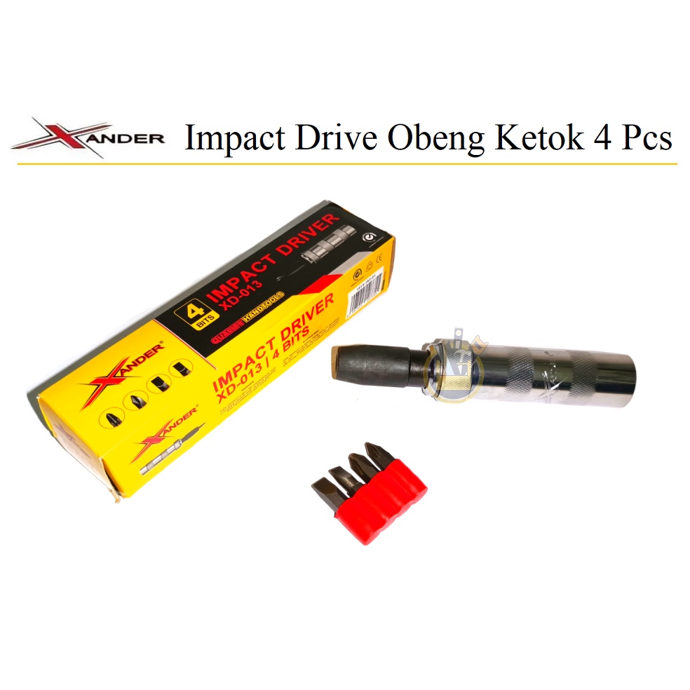 XANDER Obeng Ketok Set 4 pcs  Impact Screwdriver Set 4 pcs 4pcs